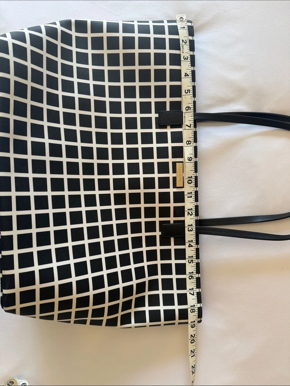 kate spade Black and White Grid Tote